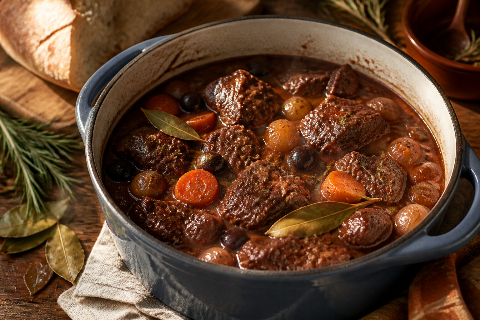 Daube provençale facile au vin rouge