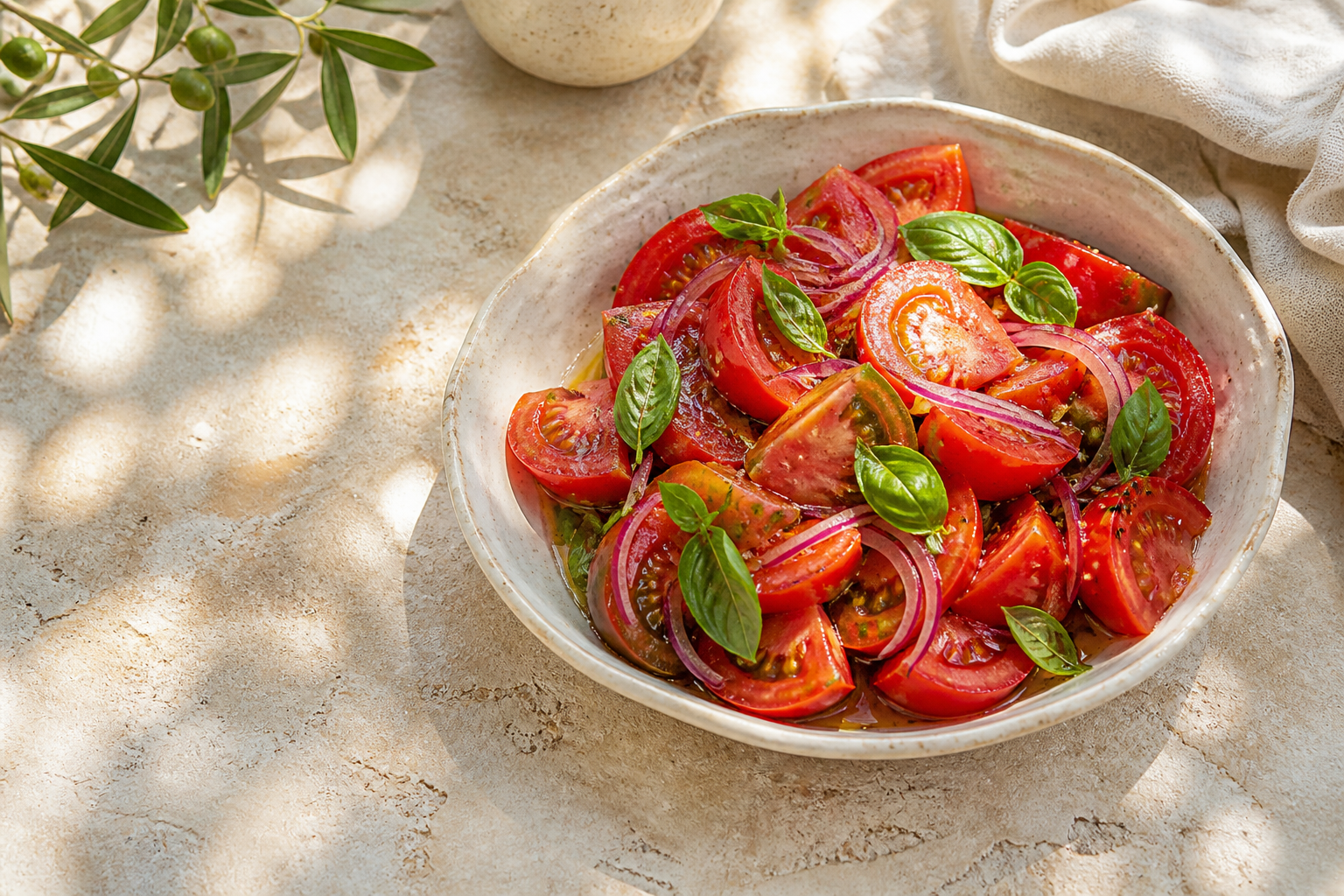 Salade de tomates à la provençale